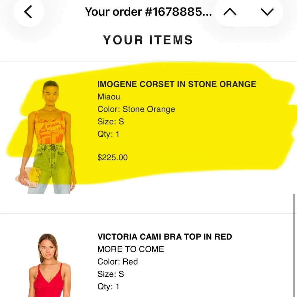 MIAOU Imogene Corset in Stone Orange - Picture 3 of 10